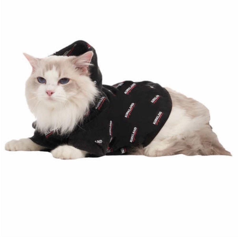 Kirkland Signature Logo Pet Hoodie for Cat / Dog - BLACK - LARGE